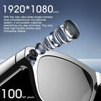 AI Smart Glasses With Camera Bluetooth Call Voice Assistant Control Navigation Waterproof Smart Sports Wearable Camera Glasses