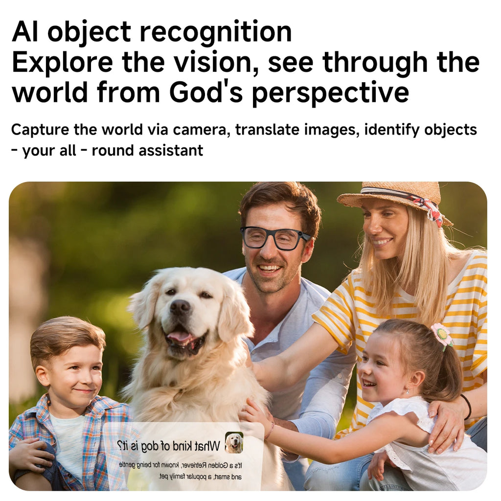 New OTA Upgrade Smart Glasses 1080P HD Camera Video Record AI Chat GPT Function Q&A Translation Wireless Call Women Men Eyeglass