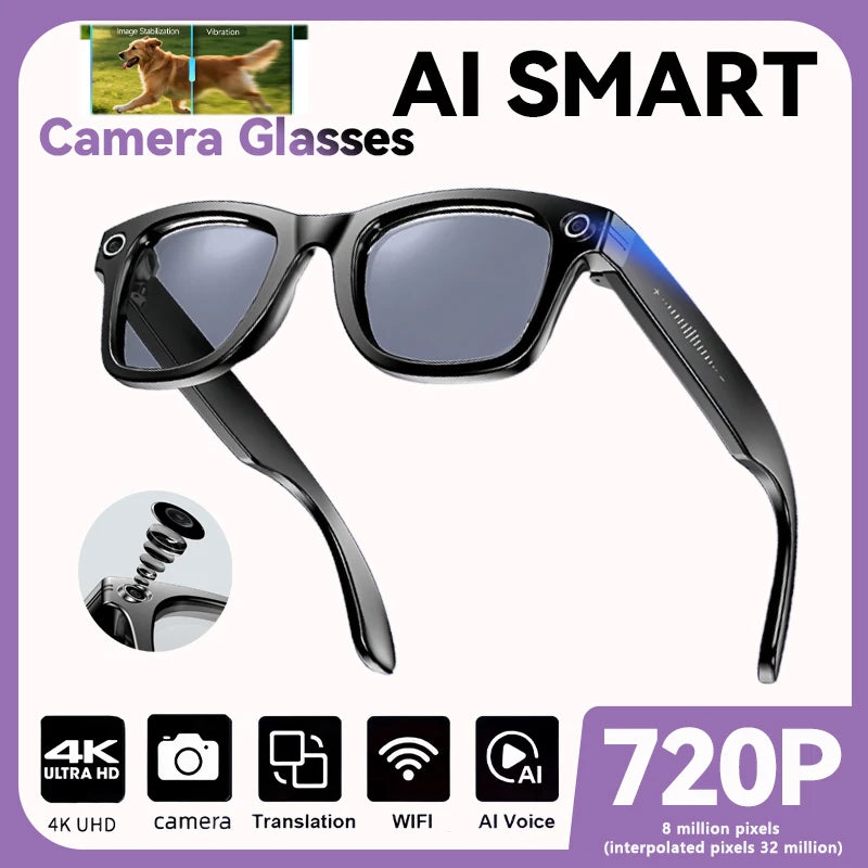 2025 New Upgrade Smart Glasses With Camera Video Recording AI Photo Recognition Bluetooth Call Translation Voice Sunglasses Man