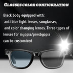 LIGE 800W Camera Smart Glasses Video Recording AI Photo Recognition Answer Translation 270mAh Battery Bluetooth Call Sunglasses