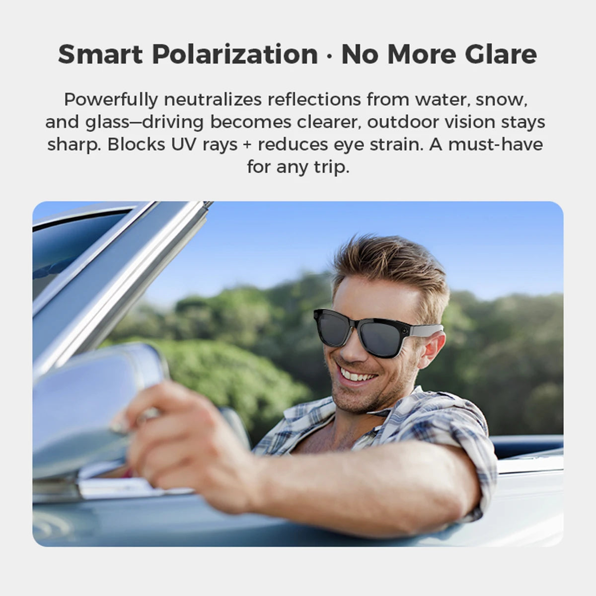 New Smart Glasses AI Translation Bluetooth Call 1080P HD Camera Music Headphones Outdoor Sports Fashion Sunglasses For Men Women