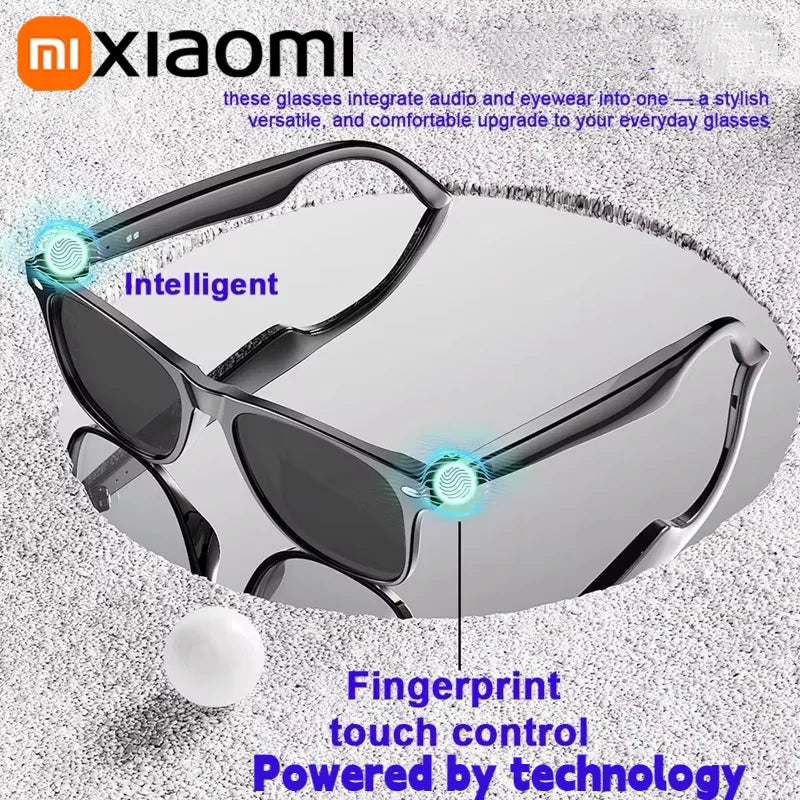 Xiaomi 8KHD AI Smart Glasses Multifunctional Camera Bluetooth Call Voice Assistant Music Player Translate Photochromic Glasses