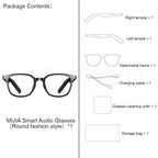 XIAOMI MIJIA Smart Audio Glasses Joyful Edition，Bluetooth 5.2 Headset，Detachable，Long Standby，2h Flash Charge，Anti-leakage Sound