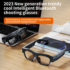 Nouvelles lunettes connectées Bluetooth tendance à porter sur la tête, avec caméra 4K ultra-nette et verres interchangeables pour la myopie (2025) 
