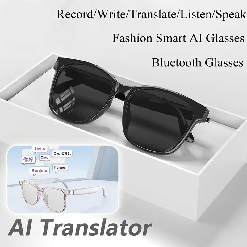 HY-C8 AI Smart Glasses Intelligent Translation Wireless Bluetooth Glasses Real-time Simultaneous Interpretation Headset